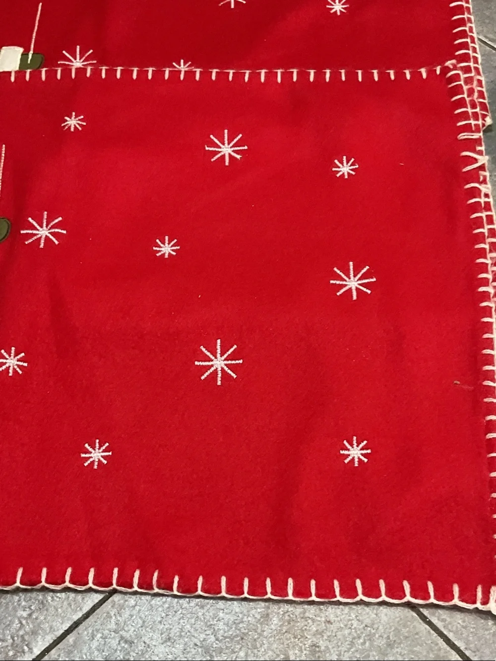 Red Santa Holiday placemats with Plaid Coat set of 4